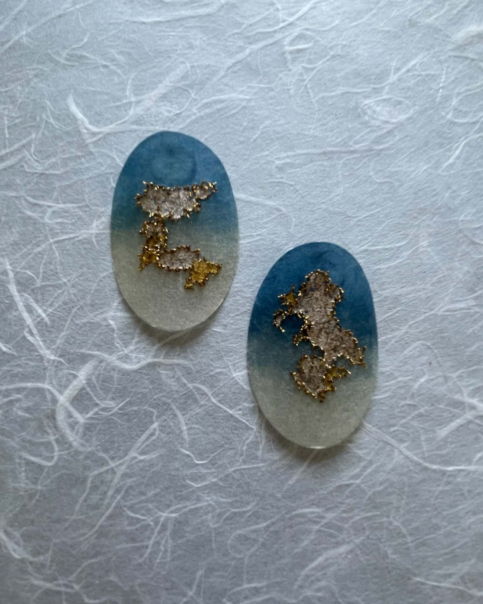 Japanese Washi Jewelry|CLIP-ON EARRINGS 008 | VOJ