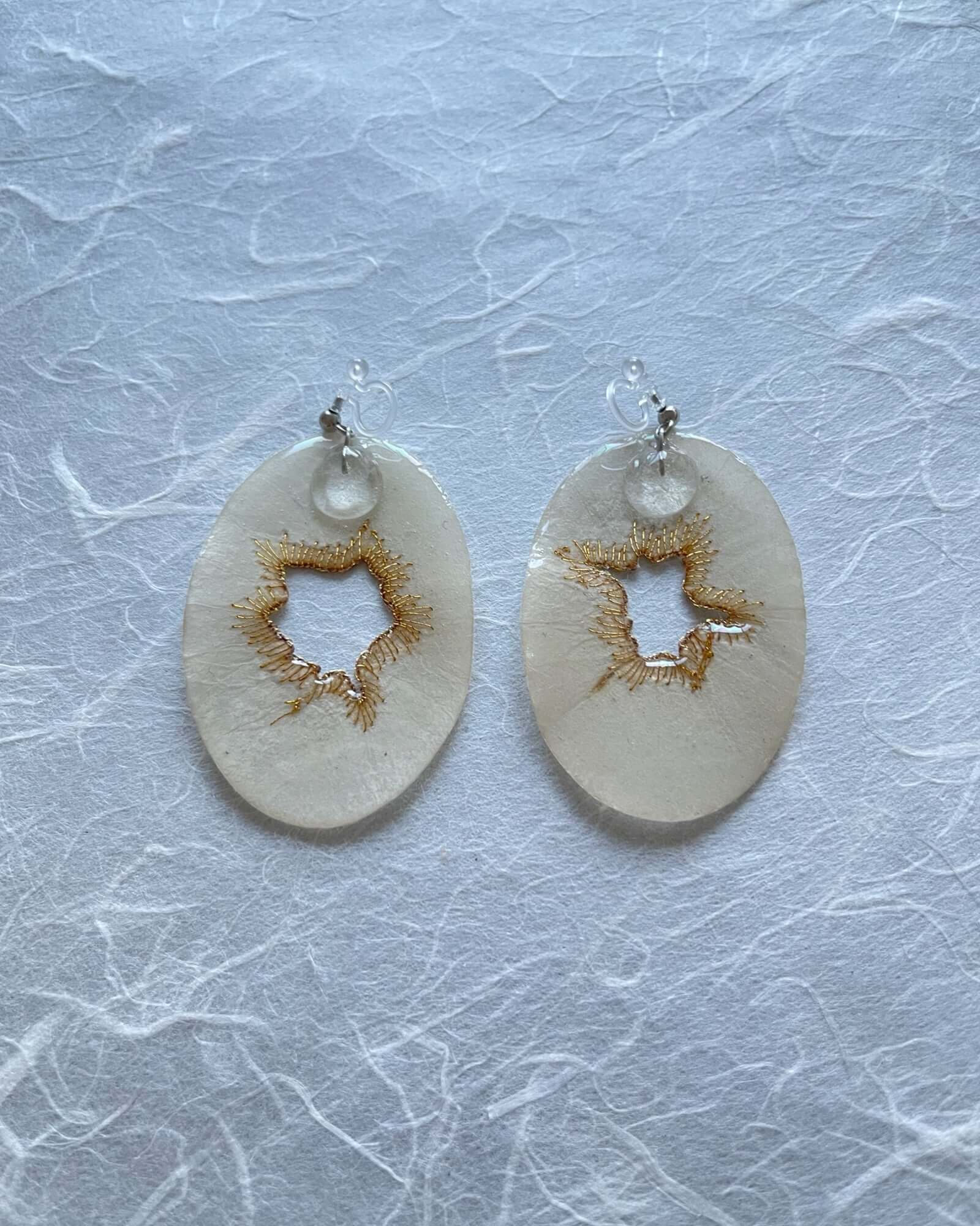 Japanese Washi Jewelry|CLIP-ON EARRINGS 014 | VOJ