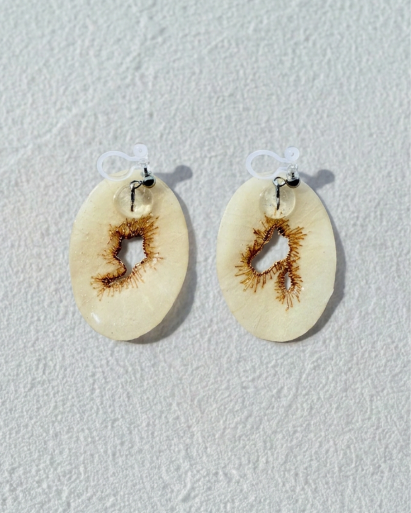 Japanese Washi Paper Jewelry | CLIP-ON EARRINGS 019 | moi.toi. | VOJ