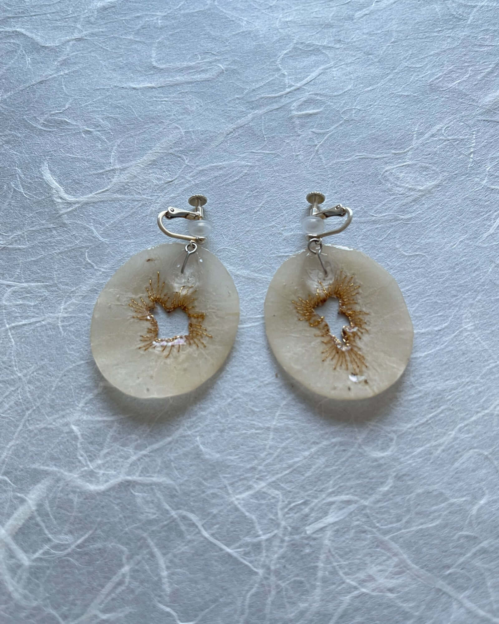 Japanese Washi Jewelry|CLIP-ON EARRINGS 013 | VOJ