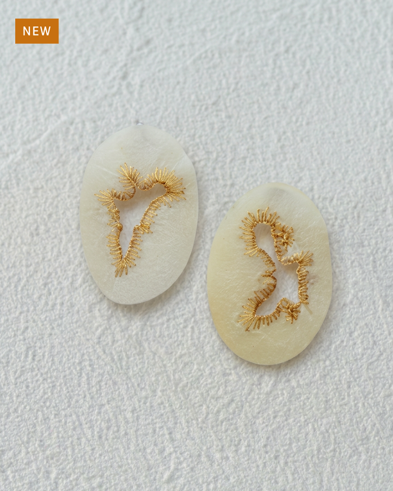 Japanese Washi Paper Jewelry | CLIP-ON EARRINGS 018 | moi.toi. | VOJ