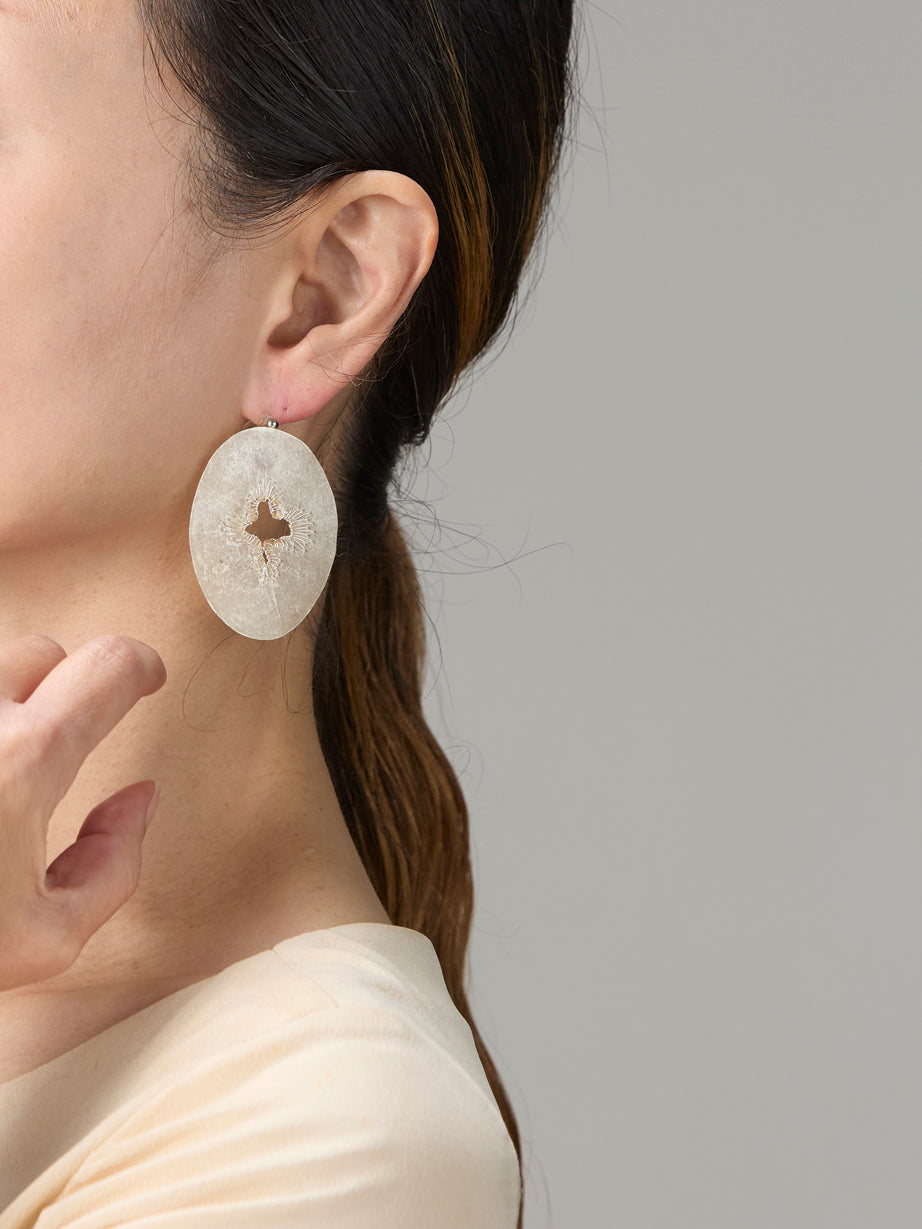 Japanese Washi Paper Jewelry | CLIP-ON EARRINGS 015 | moi.toi. | VOJ