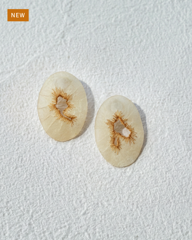 Japanese Washi Paper Jewelry  | CLIP-ON EARRINGS 019 | moi.toi. | VOJ