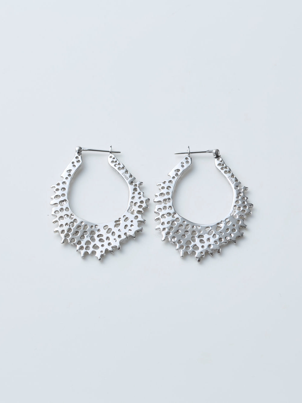 Bijoux en argent faits main ｜ BOUCLES D'OREILLES TAILLE L 003