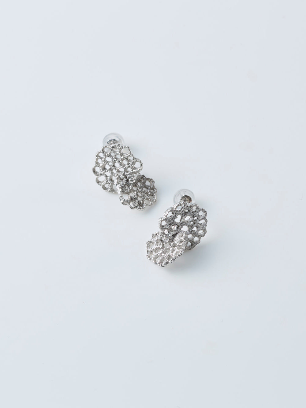 Handmade Silver EARRINGS S SIZE 004 by Japanese Artist