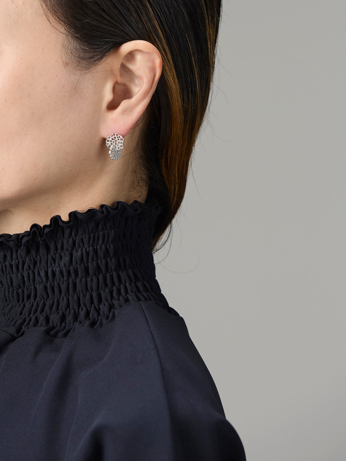 Handmade Silver EARRINGS S SIZE 004 by Japanese Artist